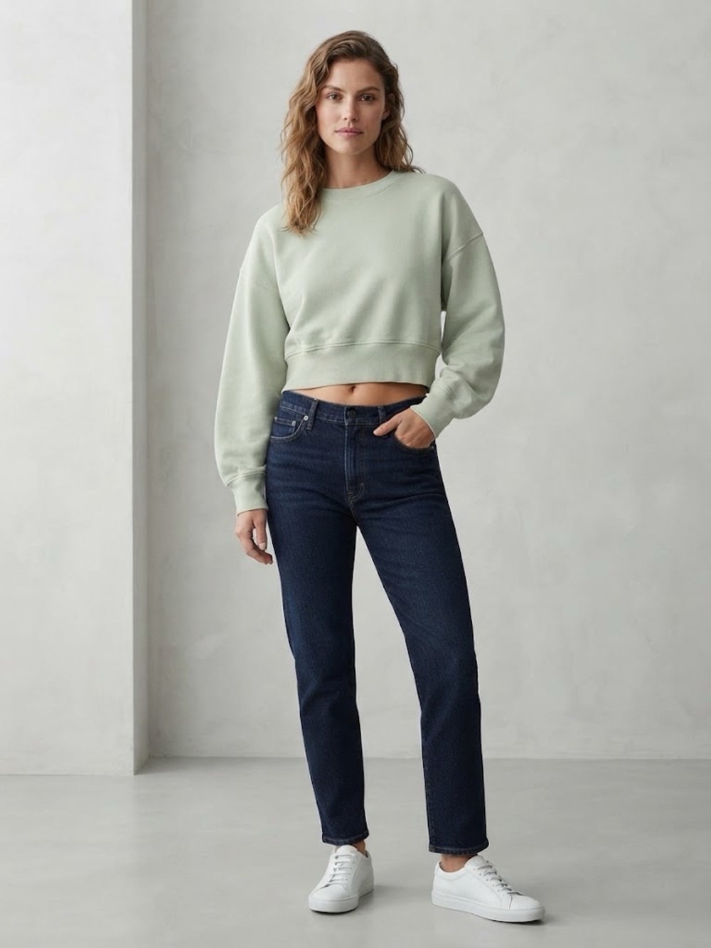 Women’s Cropped Crewneck Sweatshirt